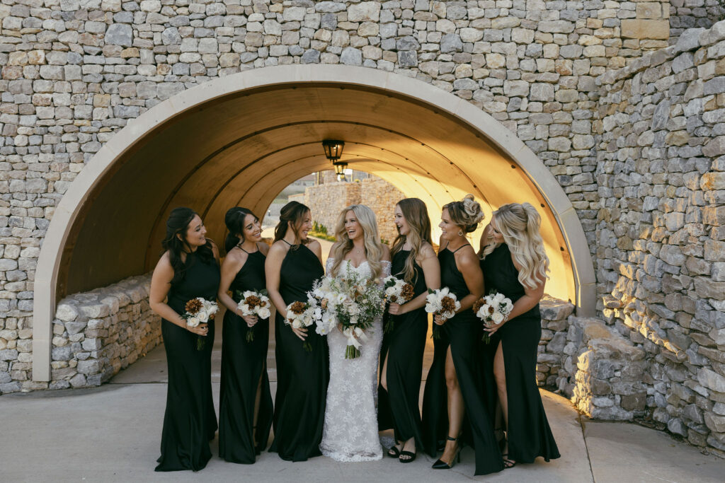 bride and her bridesmaids