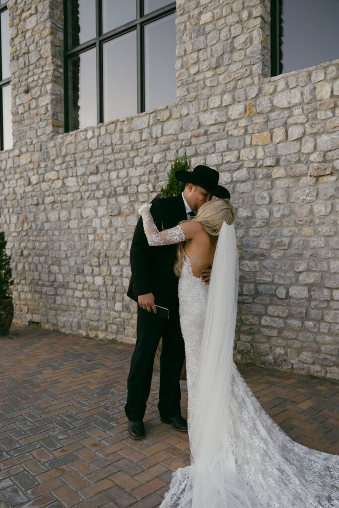 Private vows with the bride and groom