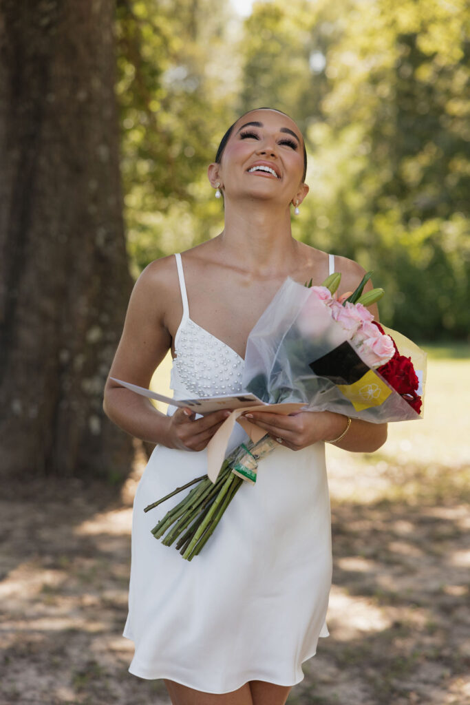 bride getting ready for her wedding day