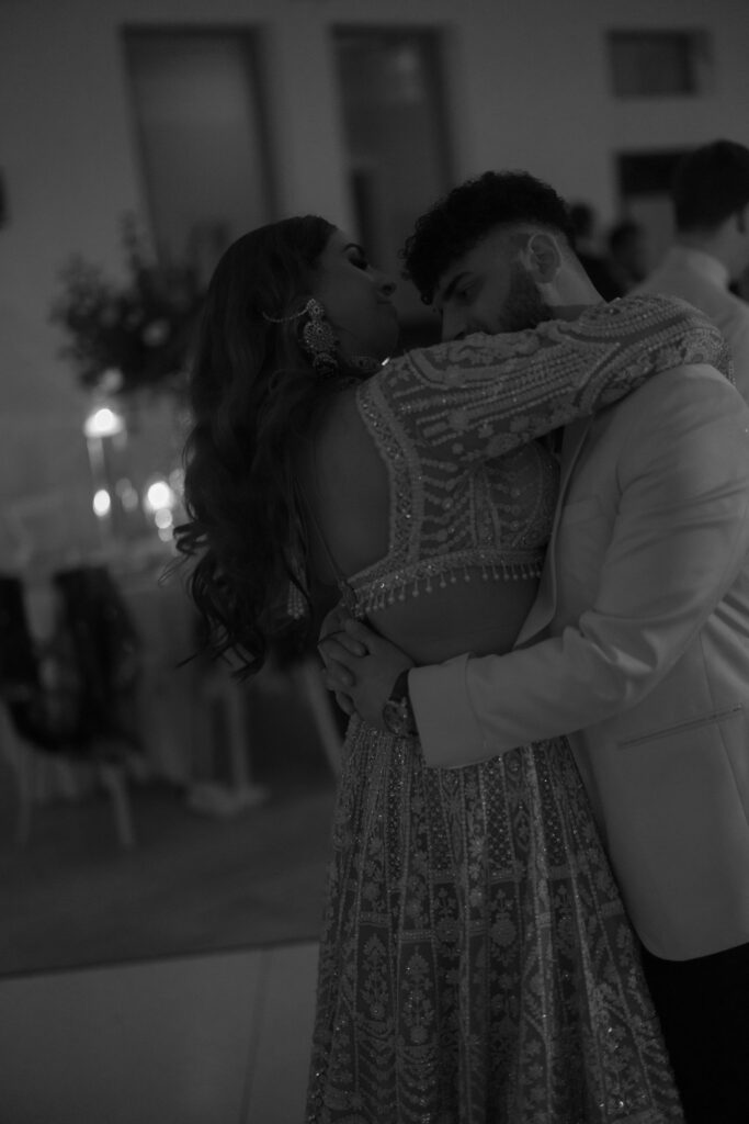 First dance as husband and wife during their wedding reception