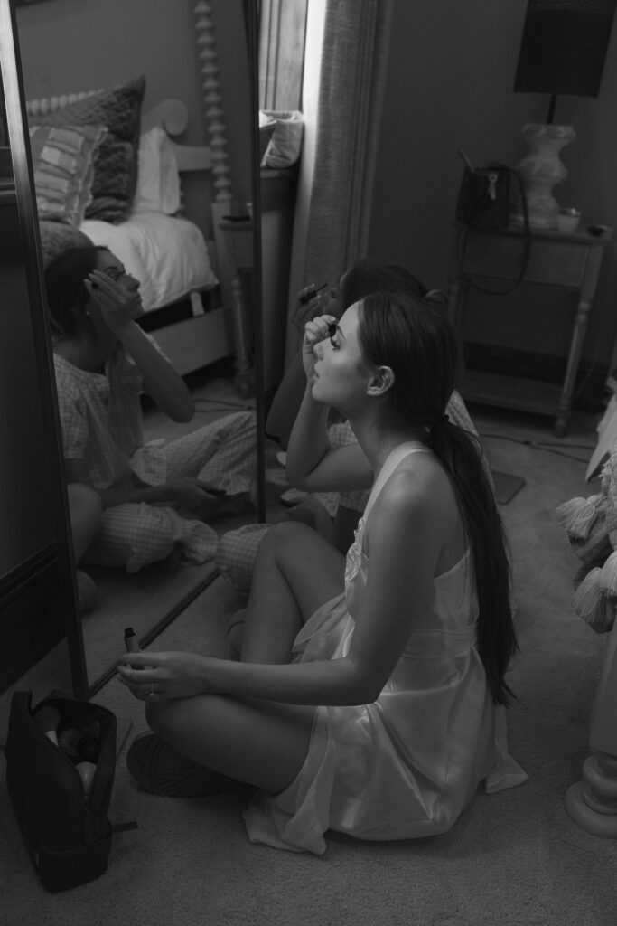 bride getting ready for her wedding day
