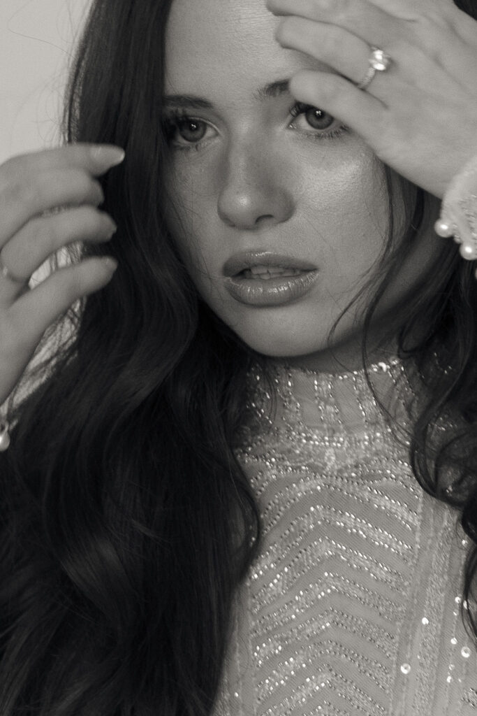 Close up of a bride on her wedding day