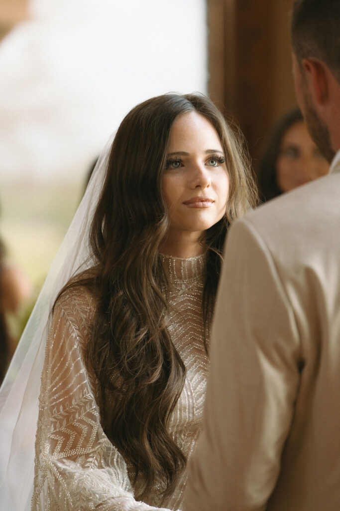 Indoor wedding ceremony in Athens Texas