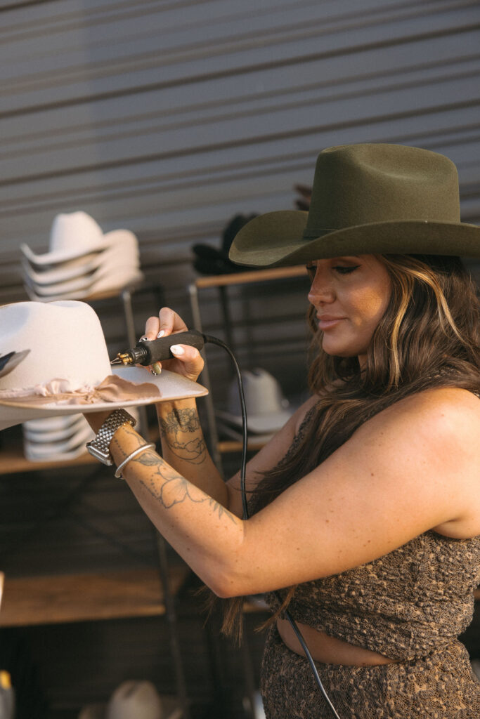 Custom cowboy hat bar