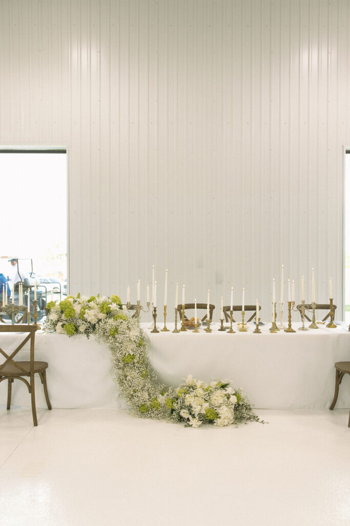 Intimate wedding reception