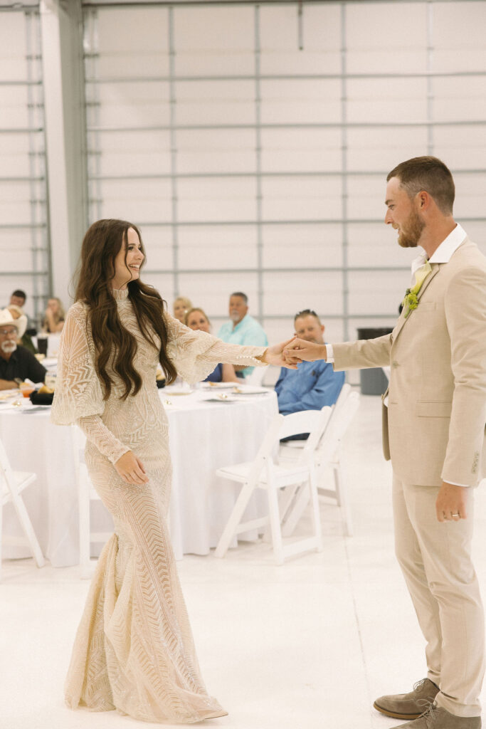 Intimate wedding reception