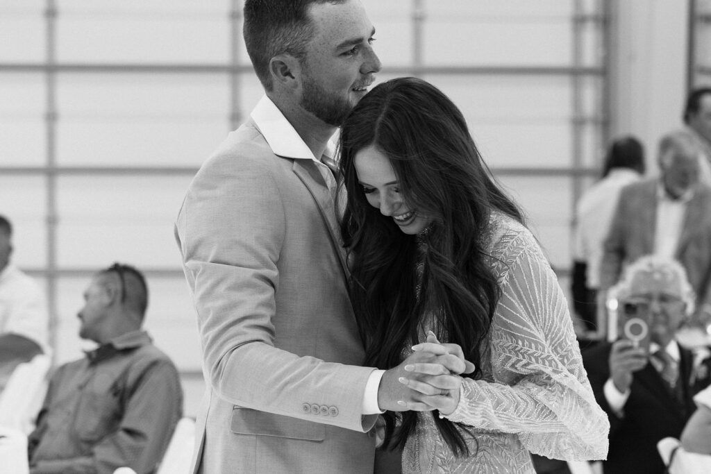Intimate wedding reception