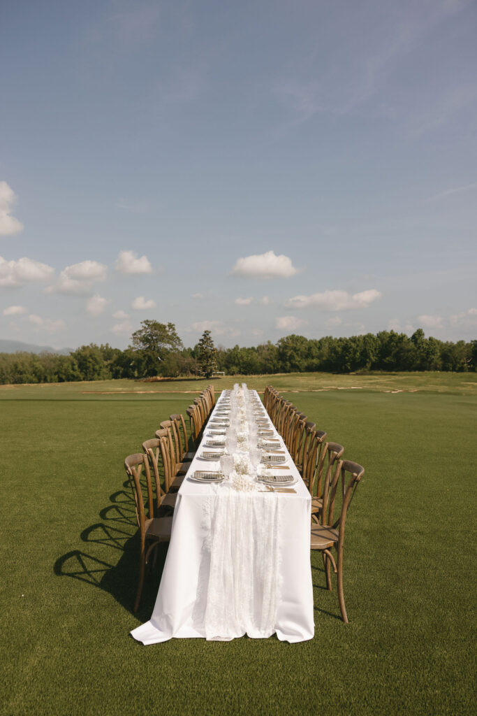 An outdoor rehearsal dinner in Athens Texas