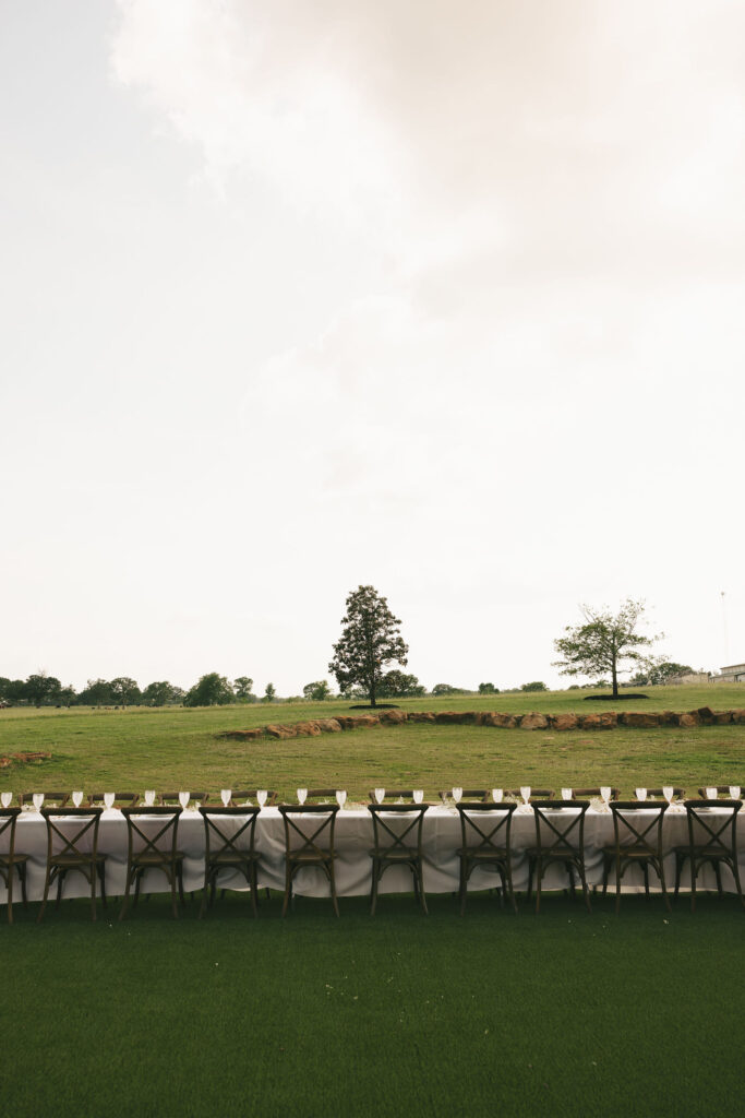 An outdoor rehearsal dinner in Athens Texas