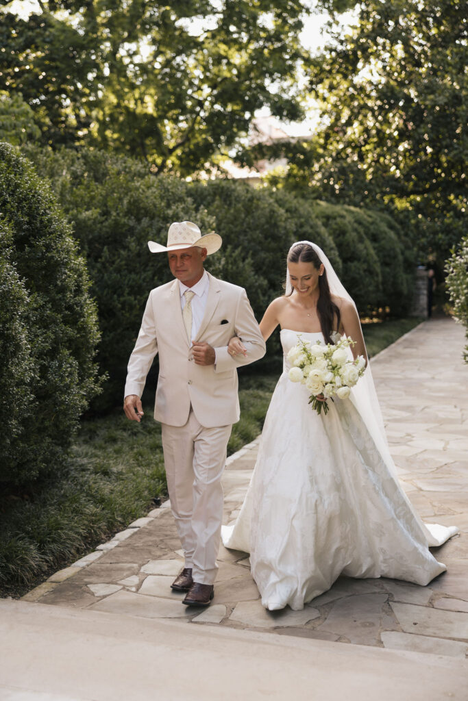 bride walking down isle