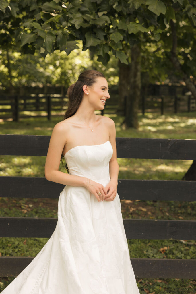 bridal portrait nashville outdoor wedding