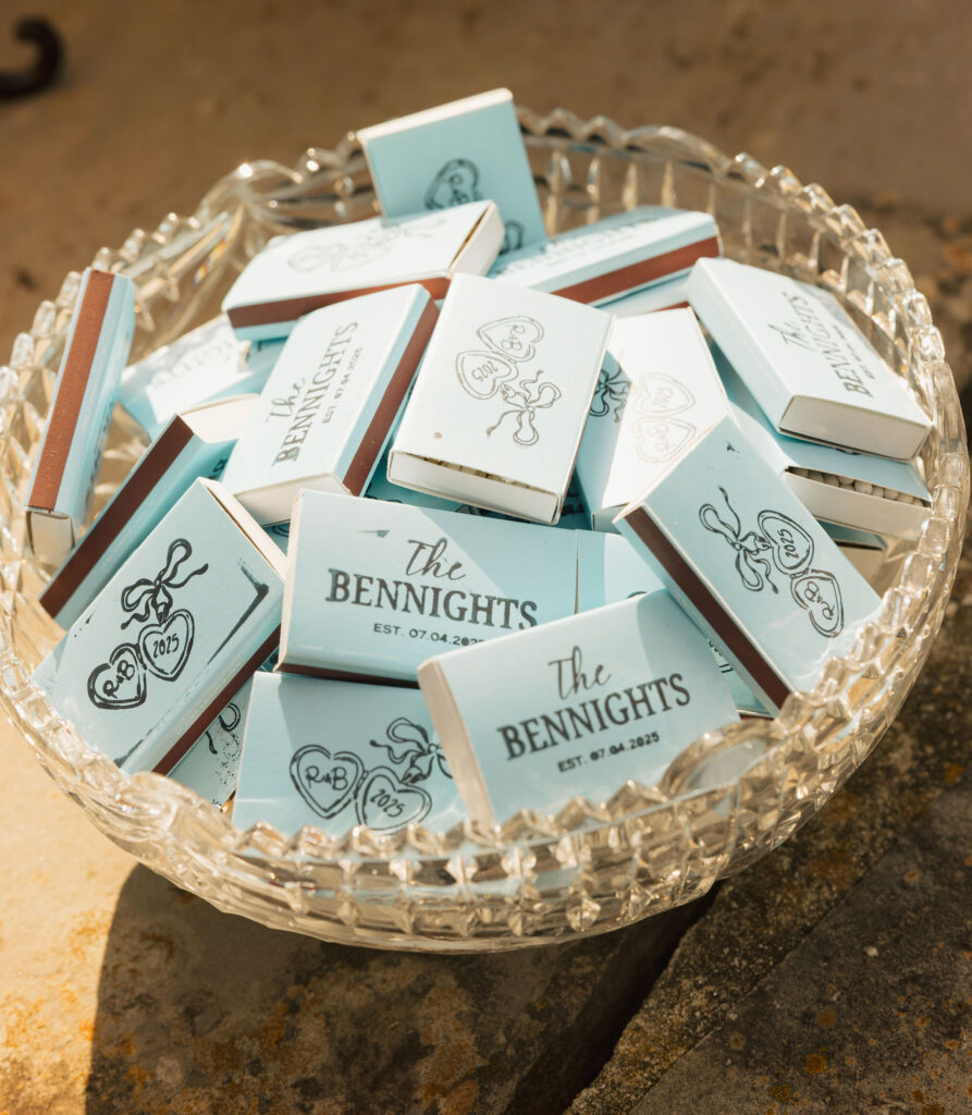 match books wedding party favors
