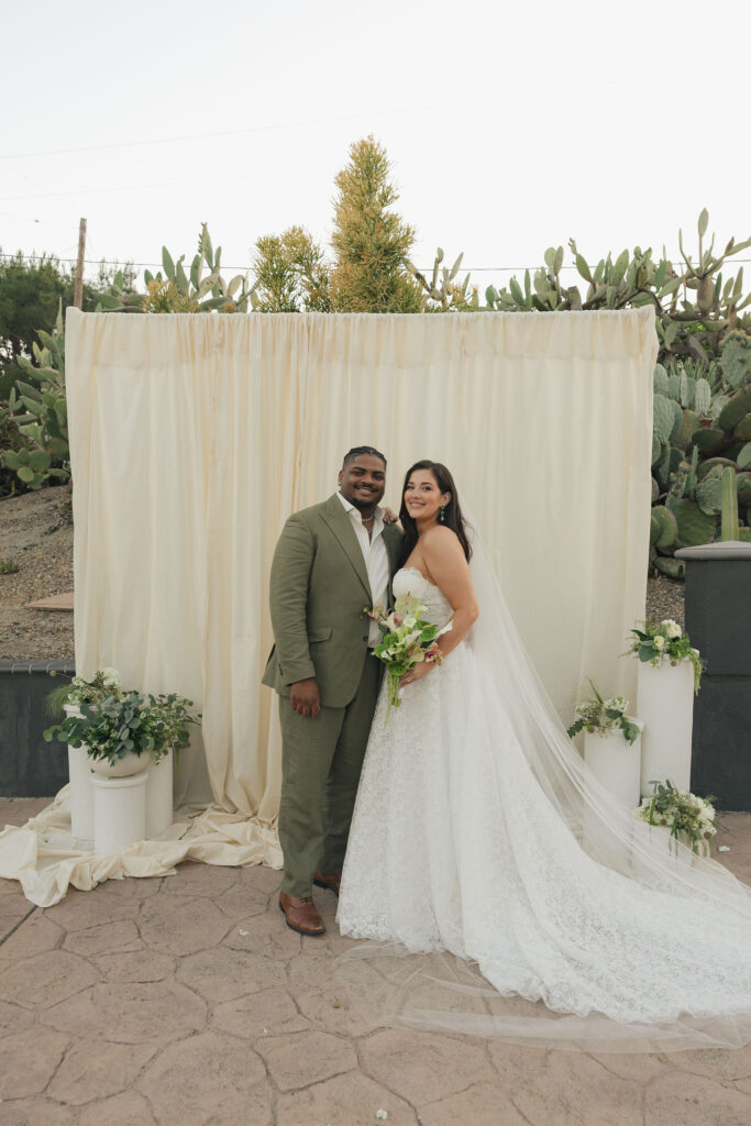 wedding day bride and groom in san diego california