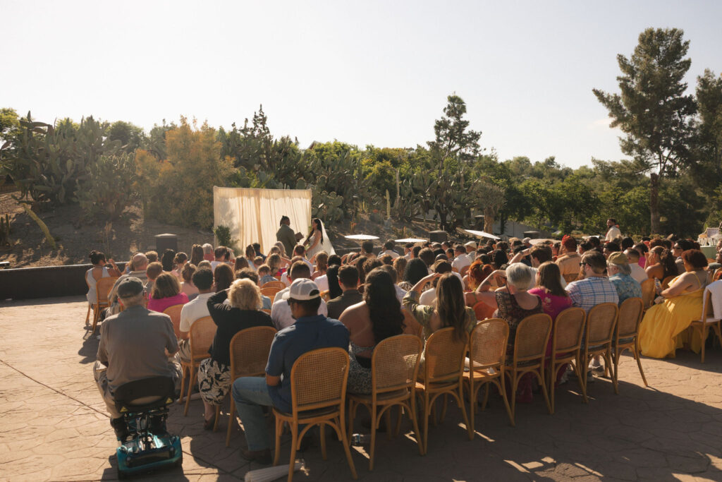 wedding guests in california