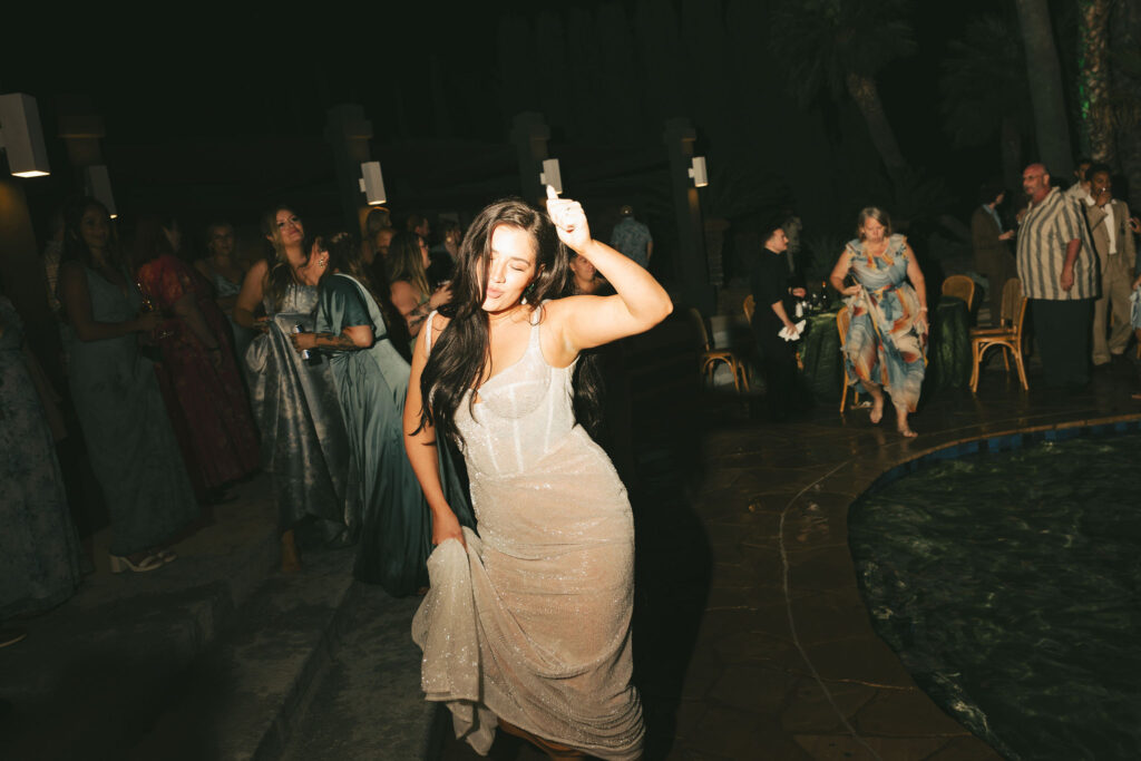 bride dancing at wedding reception