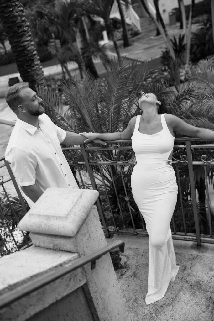 black and white photo of couple