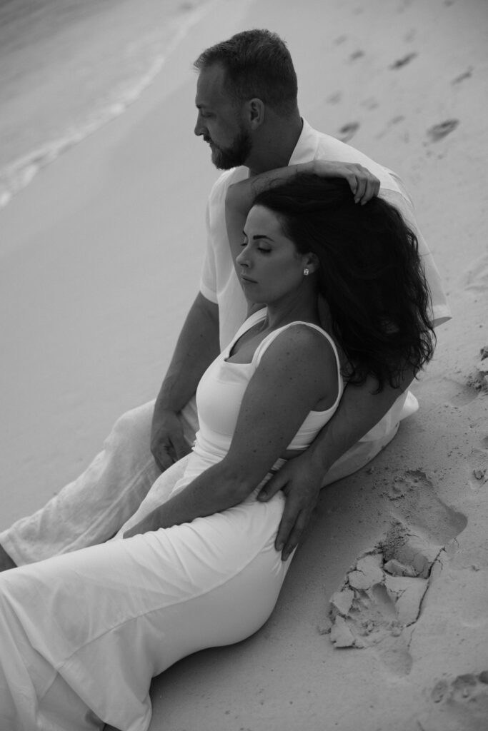 Turks and Caicos Wedding couple on beach