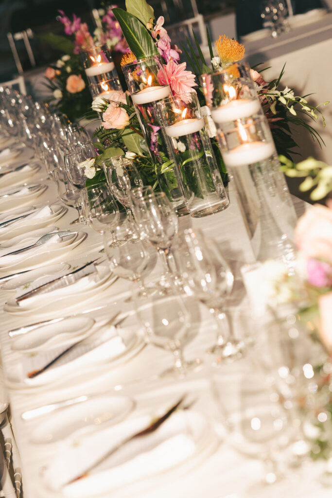 evening wedding reception
