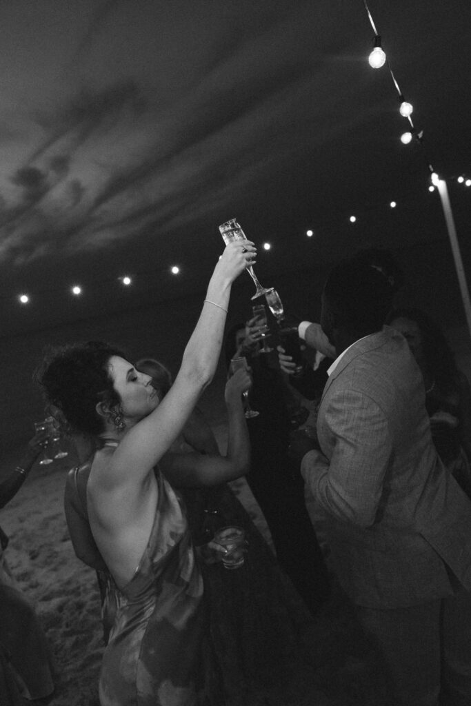 wedding guest cheers