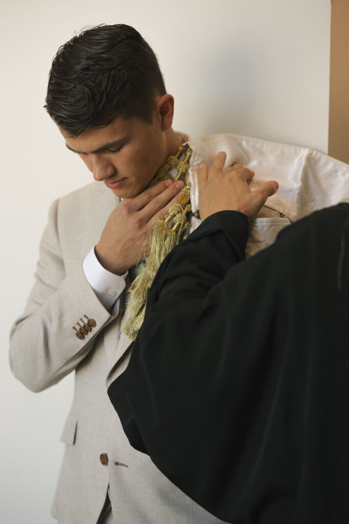 first touch image of groom