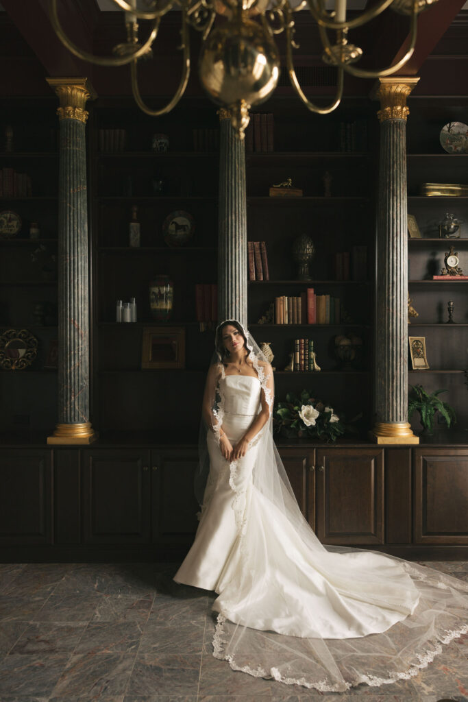 bridal portrait for greek orthodox wedding
