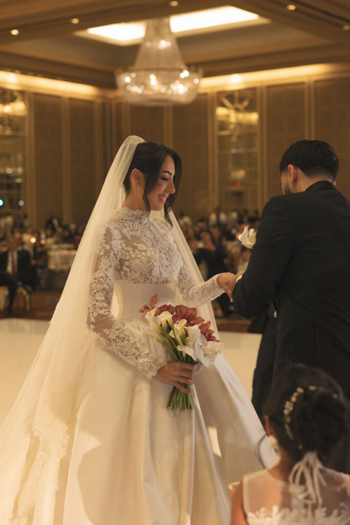 bride and groom first dance
