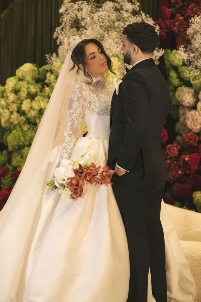 bride and groom at the Dallas Hilton Anatole