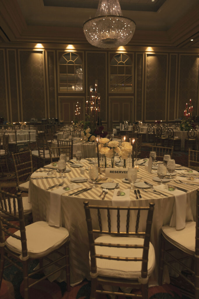 Hilton Anatole Dallas Texas wedding dining table