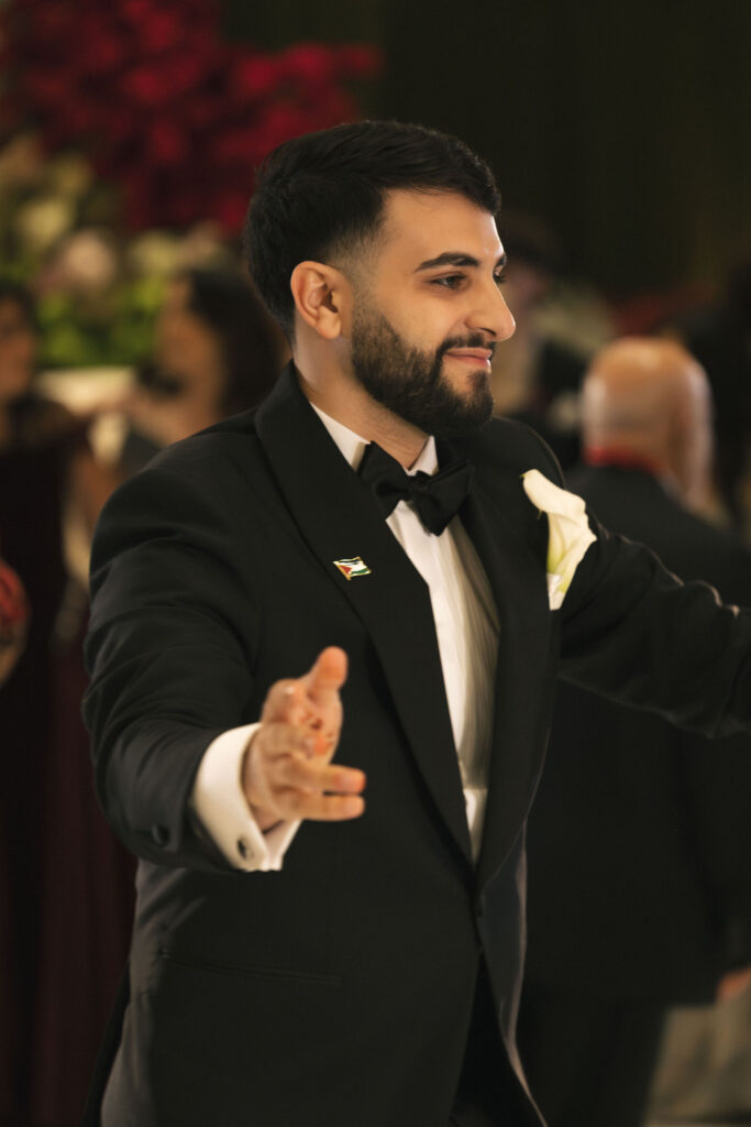 groom dancing at wedding in Dallas Texas